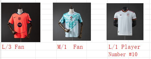 Custom order from the United States on May 5th, 5 jerseys