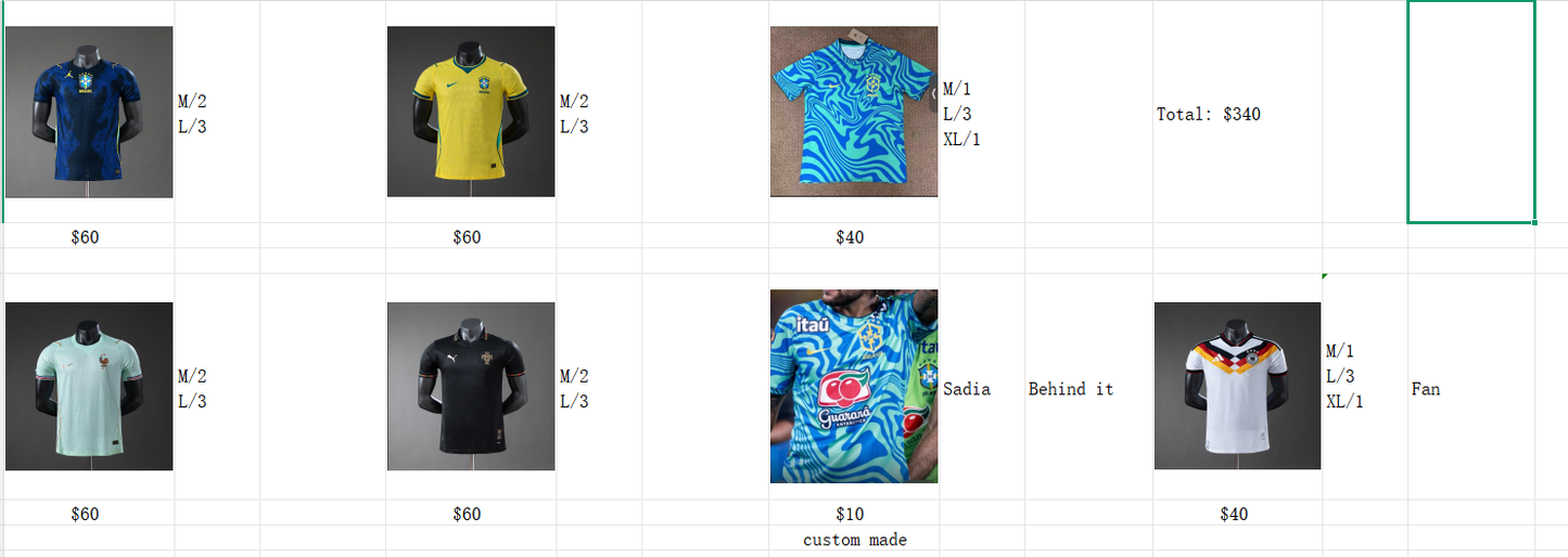 30 orders from Canada