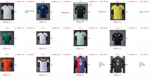 Custom orders from Mexico, totaling 32 items