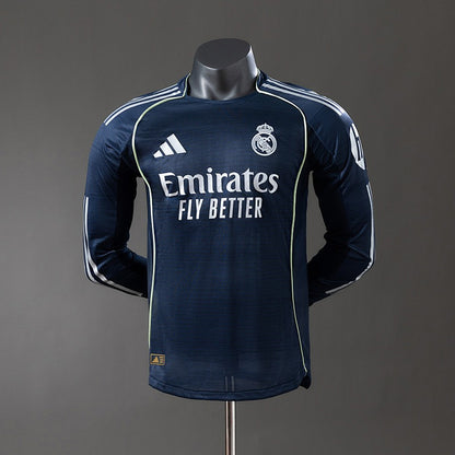 Real Madrid 2025-2026 Away Long sleeves Player