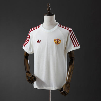 Manchester United 2026-2027 Originals 3-Stripes Beige t-Shirt Fan