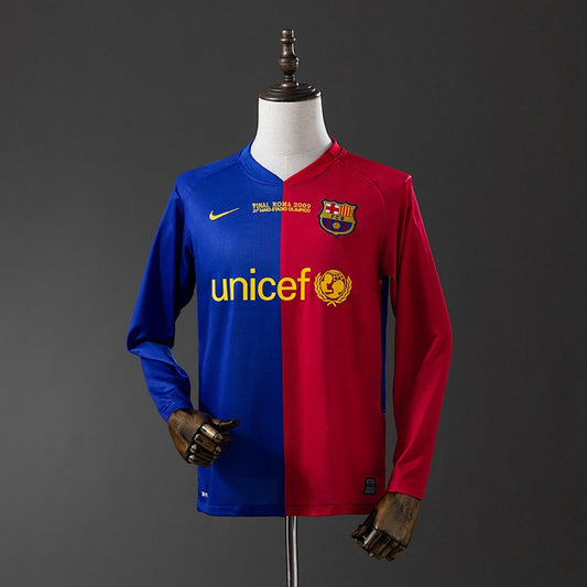 Retro Barcelona 2008-2009 Home Champions League Long Sleeves